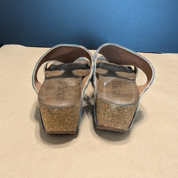 Boutique by Corkys Lilo Canvas Camo Wedge Cork Sandals Peep Toe Twee Summer Boho - Picture 2 of 6